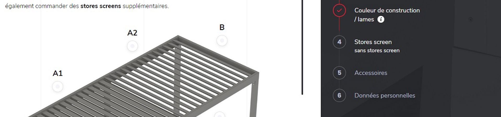 Application mobile ISOTRA pergola